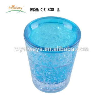 Double wall freezer shot glass, freezable gel shot glasses, ice cup