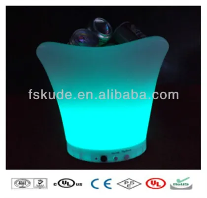 LED Illuminated Wine Ice Bucket, Hot Ice Cooler LED Wine Holders