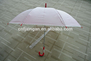 red dotted POE umbrella