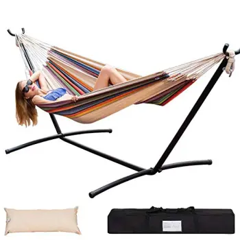 2.7m Customizable Outdoor Portable Polyester Double Hammock with Frame: Your Comfortable Adventure Companion