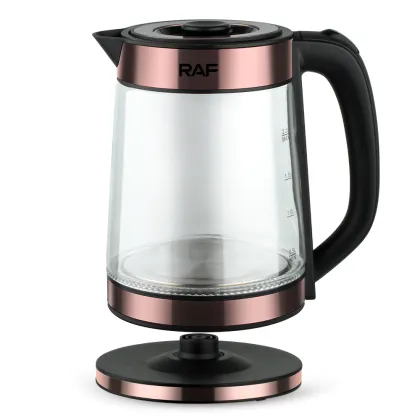 Premium RAF Borosilicate Glass Kettle and Teapot Set - Blue