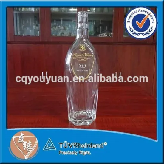 Extra flint food grade VSOP brandy 1.5l glass bottle