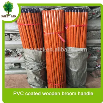 Factory price PVC coated wooden handle for broom 120*2.2CM