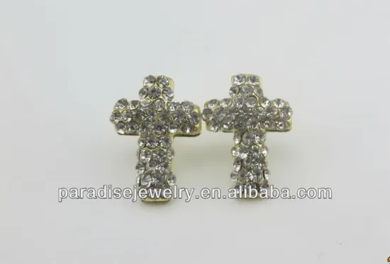 2013 Cross Design Rhinestone jewelry studing gold earrings for women E-21164