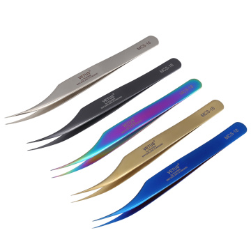 Precision MCS-18 Series VETUS Tweezers Pinzas Pincet Stainless Steel Curved Tweezers Repair Hand Tools