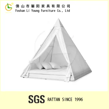 Exbition Party and Event Popular design hot sale cheap garden pyramid rattan canopy tent outdoor