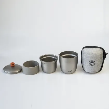 Single Pure Titanium Tea Cup