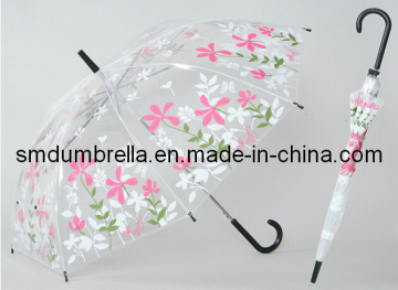 Lady Transparent Poe Gift Straight Printing Umbrella