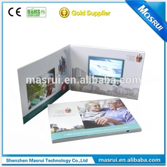 video in a card, video in print, video combined brochure