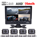 7Im 4CH AHD Recorder DVR Car Monitor System