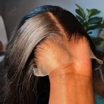 30-40 Inch Natural Transparent Swiss HD Lace Front Wigs with Brazilian 100% Human Hair