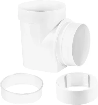Stv-90 Dryer Duct Connector: 90 Degree Elbow for Indoor Dryer Vent Setup with 4in Ducting