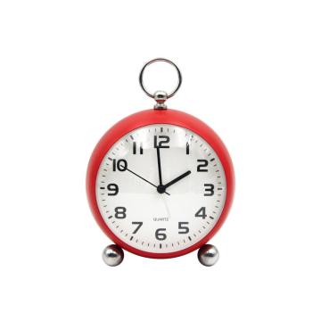 Modern Creative Design Iron Circle Base Custom Metal Quartz Clock