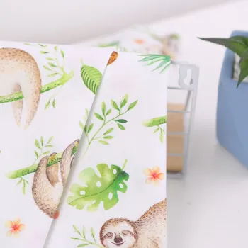 Bamboo Cotton Blend Animal Print Double Layer Gauze Muslin Fabric for Baby Clothes