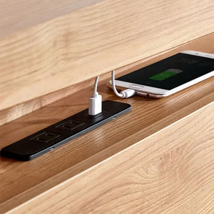 Simple solid wood storage bed 1.5m double bed