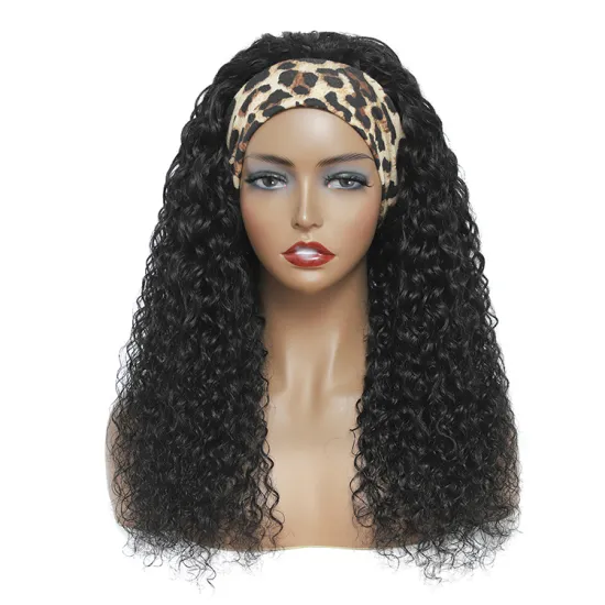 New Arrival Hot Selling Cuticle Aligned Human Hair Water Wave Headband Wigs Custom Bundle with Headband Wigs for Black Women