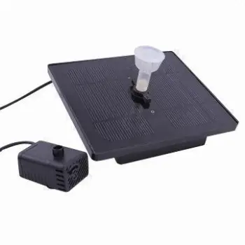 Solar panel fountain pump with light