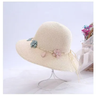 Women's Large Brim Straw Sun Hat for Summer Sun Protection