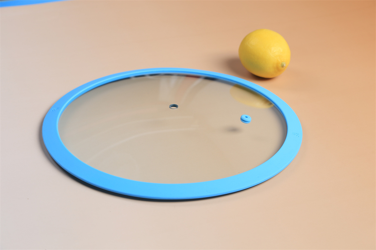 Rectangle silicone glass lid for frying pan