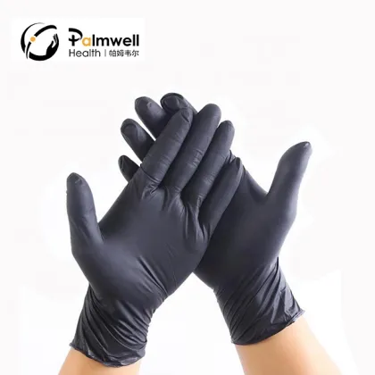 Food grade health nitrile hand gloves purple bule