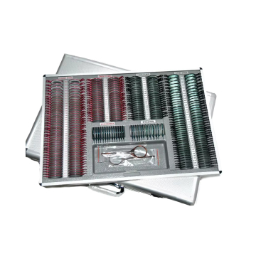 Top Quality 232 Pcs Optometry Instrument Trial Lens Case Set with Color Metal Rim JSC-232