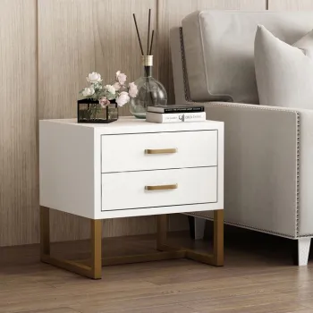 High Fashion Stainless Steel Night Stand Cabinet - European Luxury Furniture