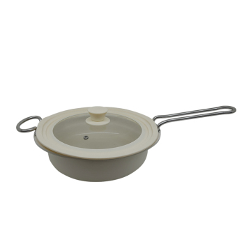4-Piece Classic Design Cast Iron Enamel Casserole Hot Pot Set for Shallow Outdoor Cooking