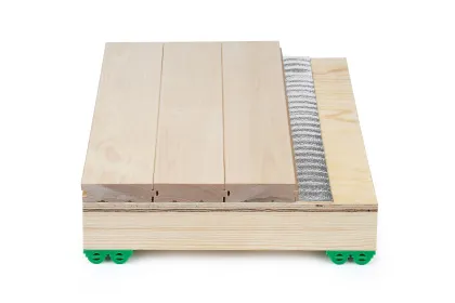 Indoor Maple Sports Wooden Floor Single-Layer Keel Structure