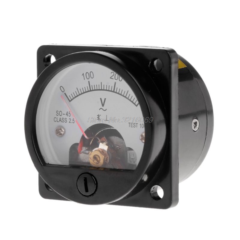 Voltmeter SO-45 AC 0-300V Round Analog Dial Panel Meter Voltmeter Gauge Black Whosale&Dropship