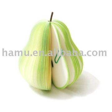 Pear Fruit Self-stick Note Memo Pad
