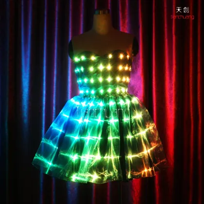 Programmable Light Led Dance Dress Lyric Dancing Dresses