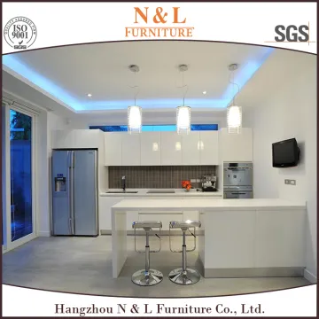 White Paint kitchen cupboard, modular kitchen designs with kitchen appliance hot sale/modern furniture