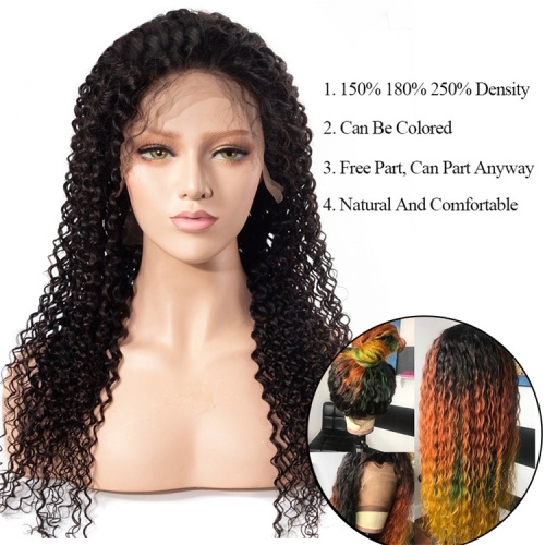 30In Raw Indian Loose Deep Wave Wig 40 Inch Curly Deep Wave Full Lace Human Hair Wig 180 Density 13X6 Deep Wave Lace Front Wig