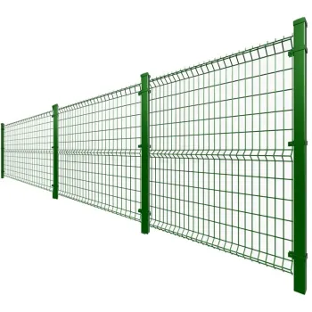 Black Coated Nylofor Yard Link Poland Welded Wire Mesh Panel Fence 3D Hot Dipped