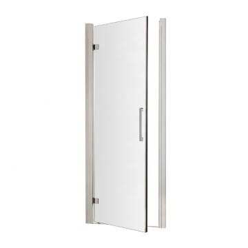 8mm Clear Tempered Glass Hinged Bathroom Door with Aluminum Frame