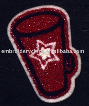 embroidery chenille patch for coat