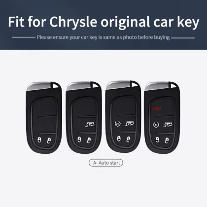 Leather Key Fob Cover for Chrysler Pacifica Voyager (2017-2021)