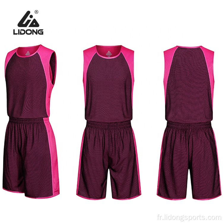 Ensemble de maillot de basket-ball sport en gros respirant