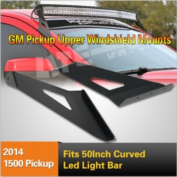 Pair 2014 Gm Upper Windshield 50inch Curved LED Light Bar Mount Brackets