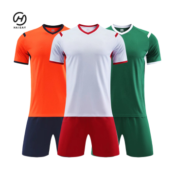 New Sale Sublimation Team Sportswear Jersey Soccer Uniforms Quick Dry Confortable Custom Blue Yellow Soccer Jersey with Collar