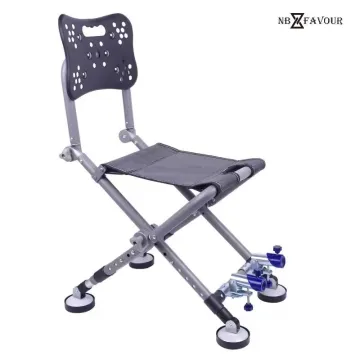 Backrest Adjustable Four-Legged Fishing Chair with Rod Holder