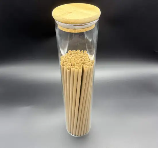 Fully degradable Spartina alterniflora straws