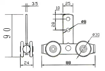 Van Curtains Pully Roller