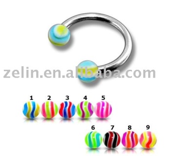 2011 new style acrylic erebrow ring UV piercing jewelry