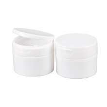 سعر الجملة 100 مل فارغ بلاستيكي أبيض PP Cream Cream Jar مخصصة مع Flip Top Cap