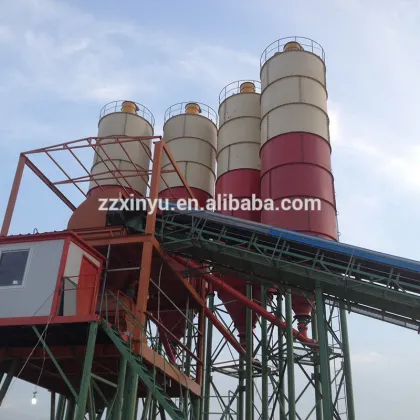 Large Capacity HZS150 China Concrete Batching Plant Cement