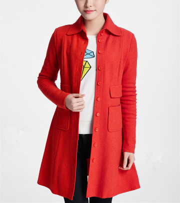 sheep's wool ladies coat 2015 / wool overcoat