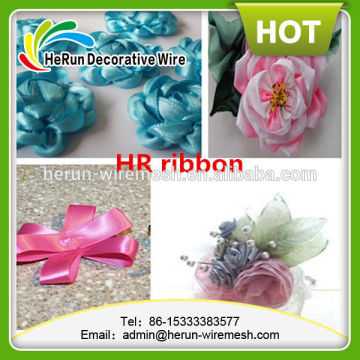 Satin ribbon flowers making satin ribbon