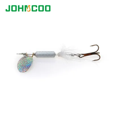 JOHNCOO Fishing Lure Metal Spinner Bait for Bass