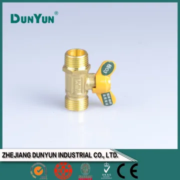 Brass gas valve/butterfly handle/male & male with reasonable price